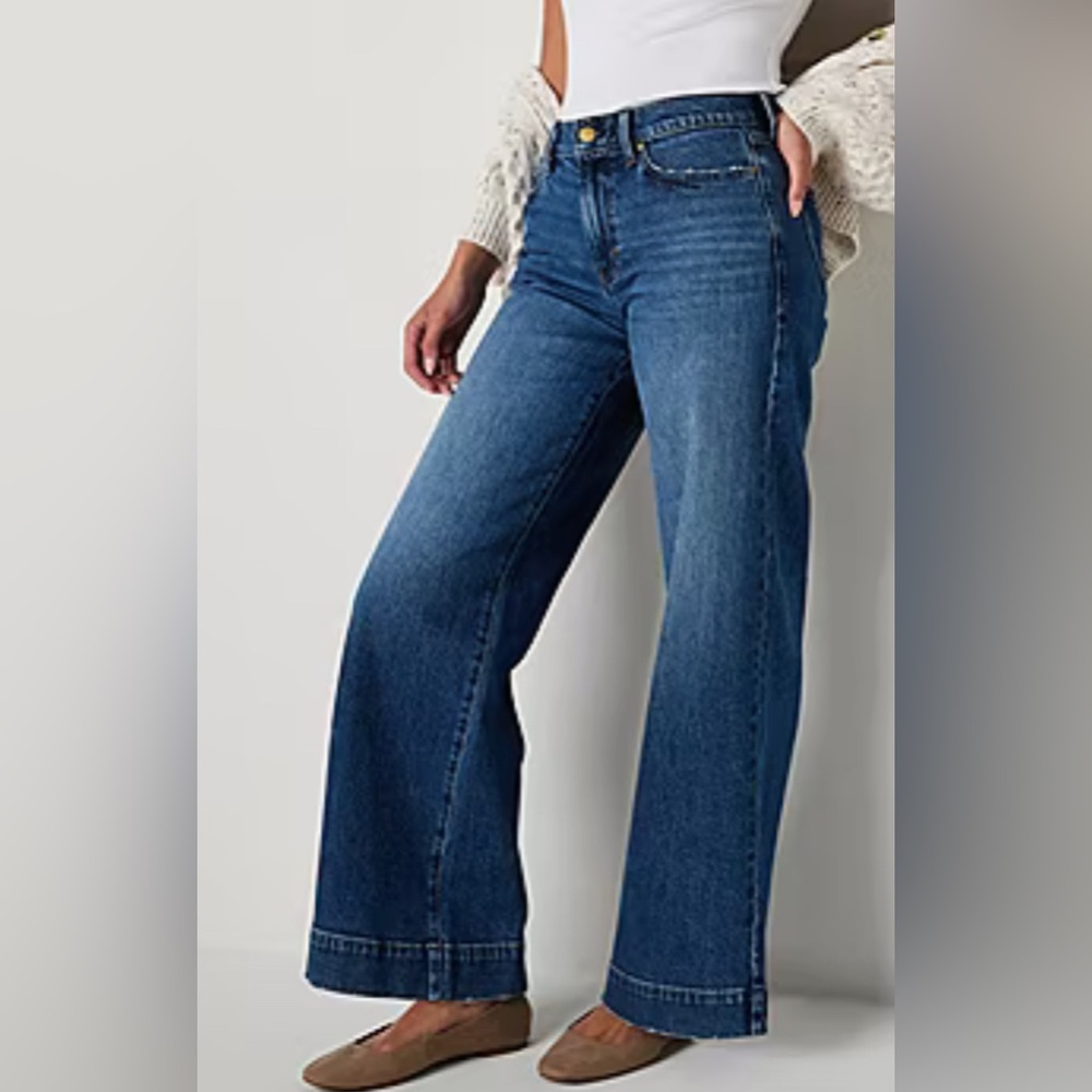 a.n.a 
Low-rise
Baggy wide leg
Size 10 (runs large)
Inseam 31inches